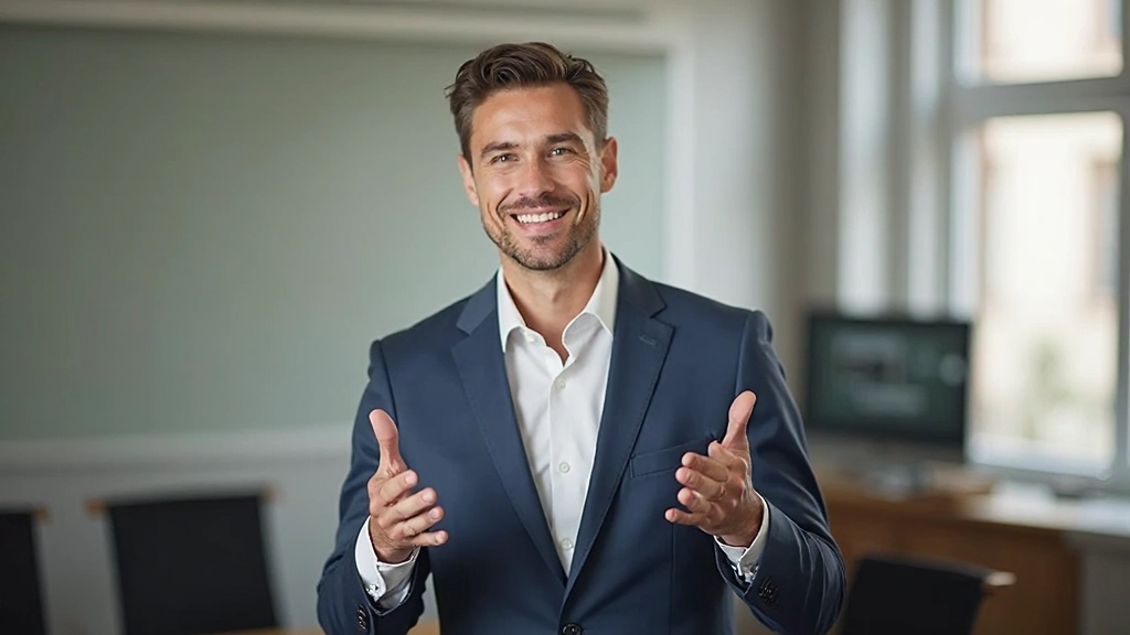 Nederlandse instructeur demonstreert begroetingsgebaar in klasruimte